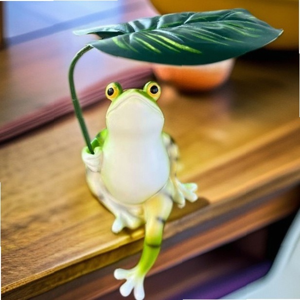 Marine Fish Tank - Creative Umbrella Frog Garden Statue Resin