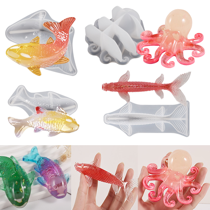 3D Koi Fish Shaped Epoxy Resin - Marine Fish Tank recension och pris