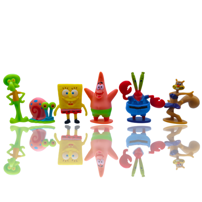 6pcs SpongeBob Fish Tank Decor - Ocean Aquarium recension och pris