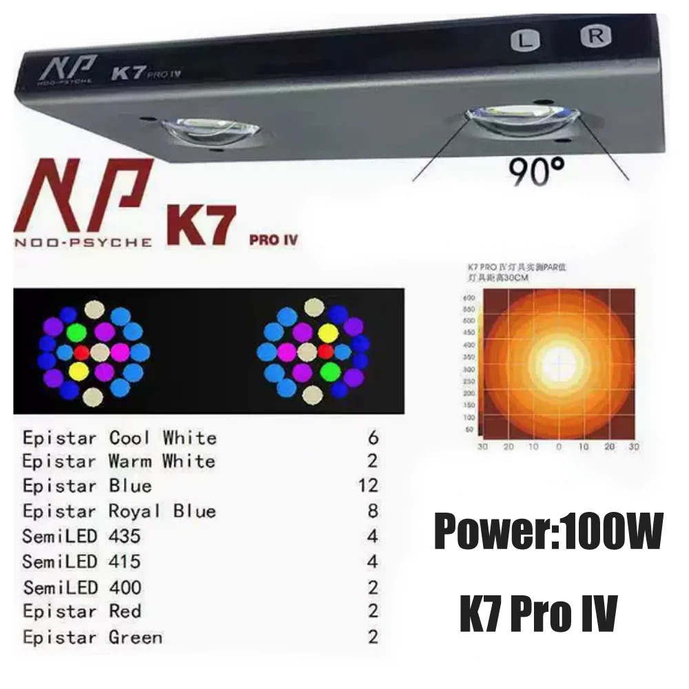 Noopsyche NP K7Pro IV 100W App - Reef Lighting recension och pris